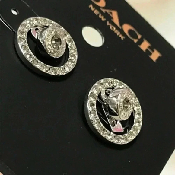 Open Circle Halo Stud Earrings - Picture 7 of 8